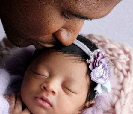 Sovereign Bo Raymond with her father Usher.